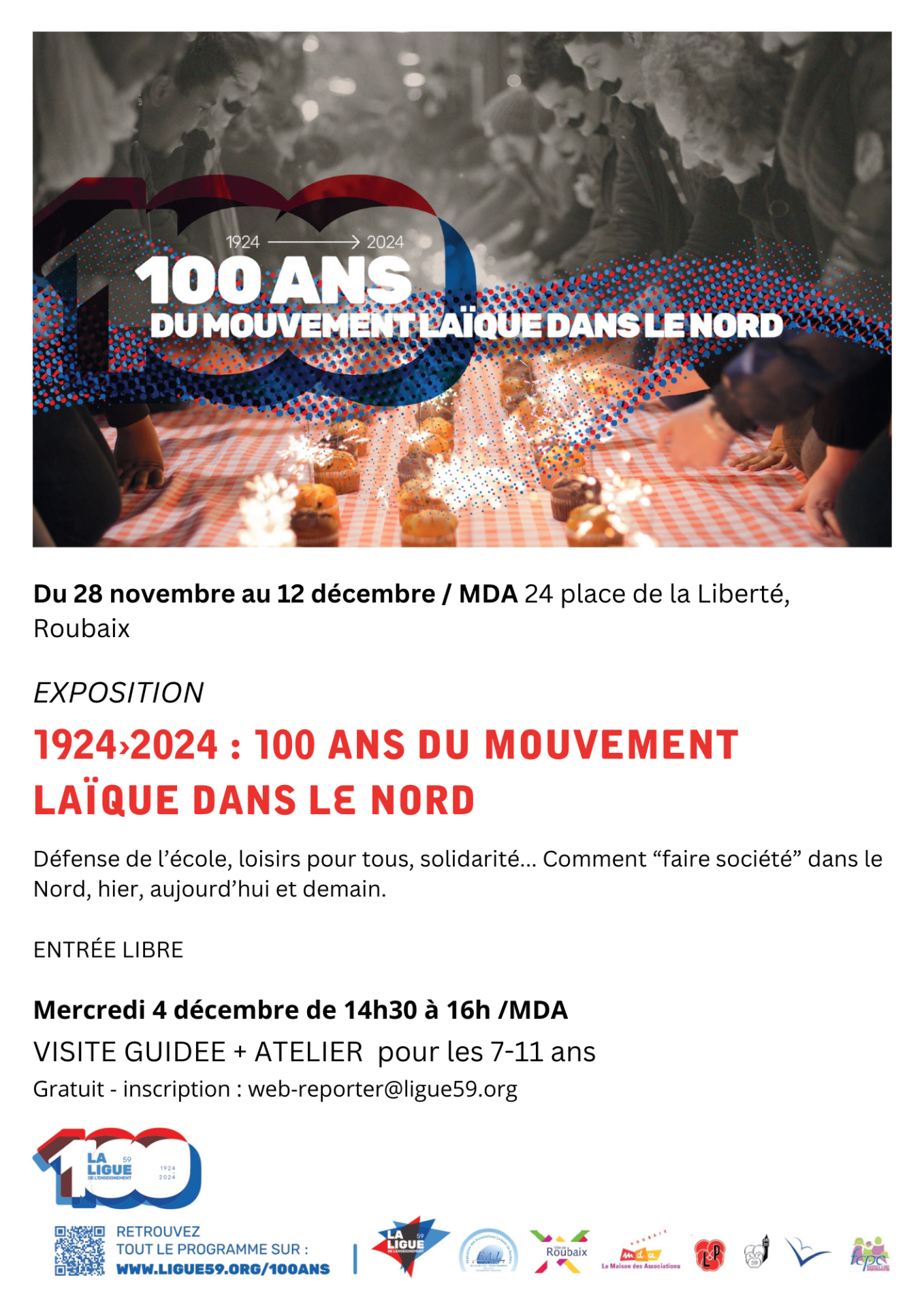 Affiche expo 100 ans mda